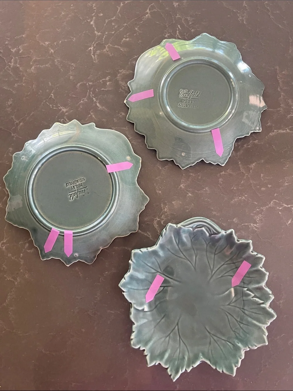 Steubenville Woodfield Teal 8” Plates- set of 3